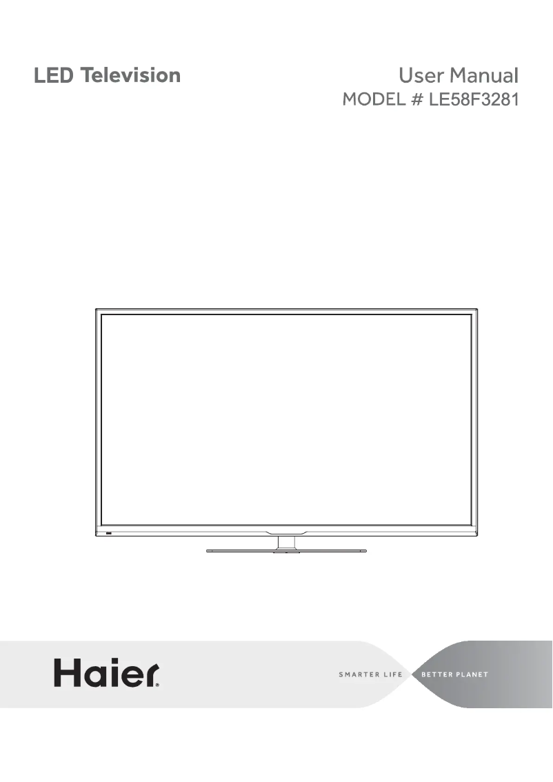 Page 1 de la notice Manuel d'utilisation et d'entretien Haier LE58F3281