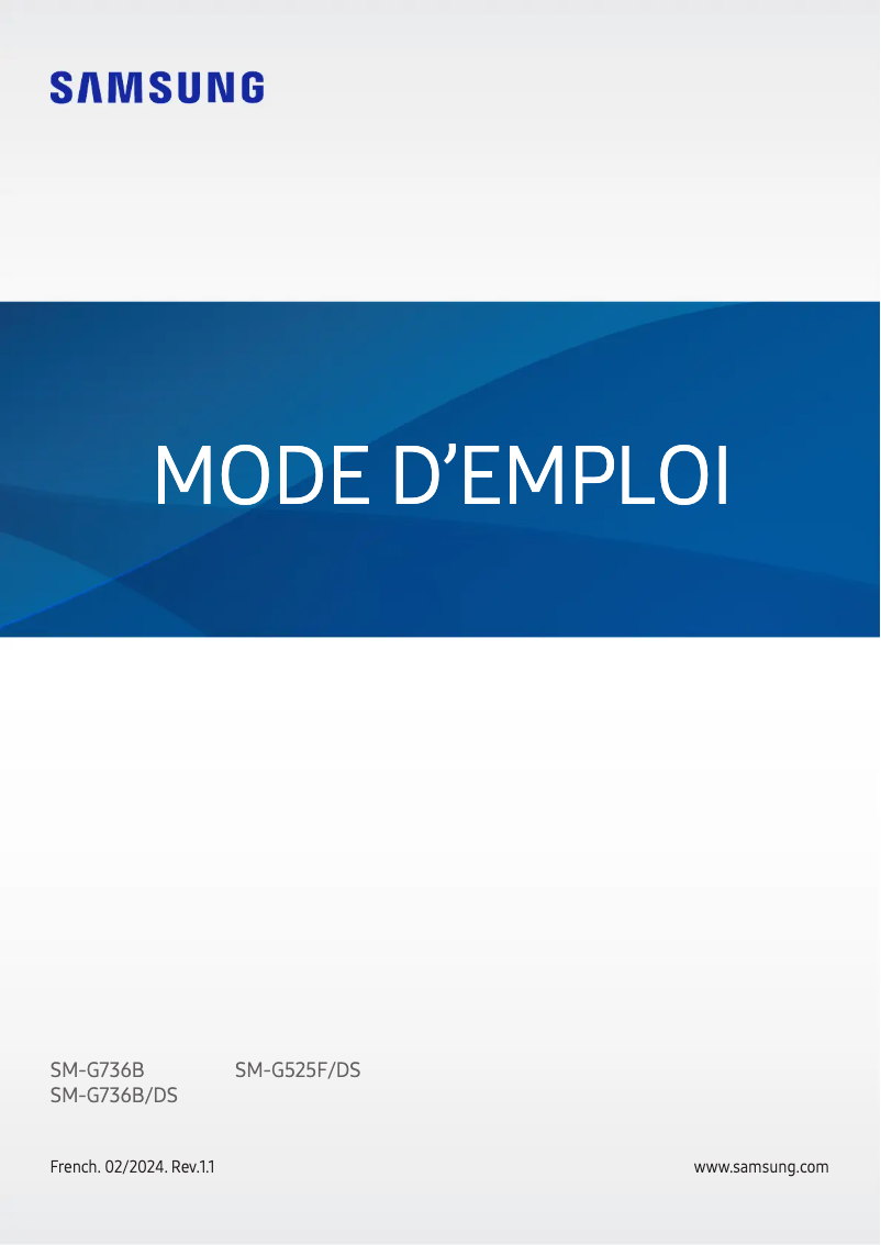 Imagen de la primera página del manual del dispositivo Galaxy XCover 5