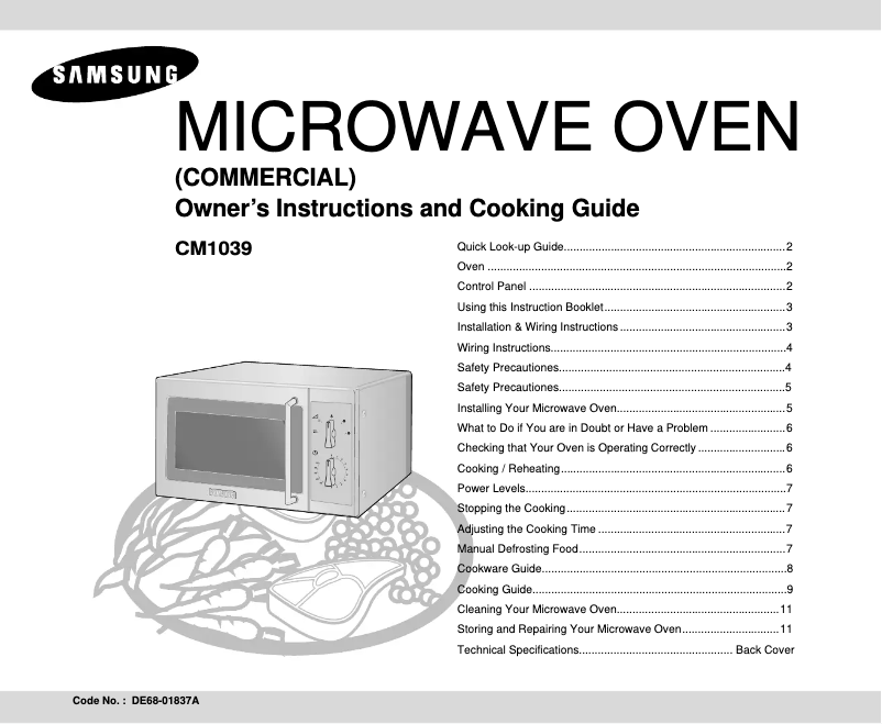 Página 1 del manual Manual de usuario Samsung CM1039