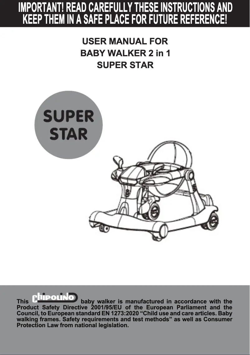 Page 1 of the manual User Manual Chipolino Super Star