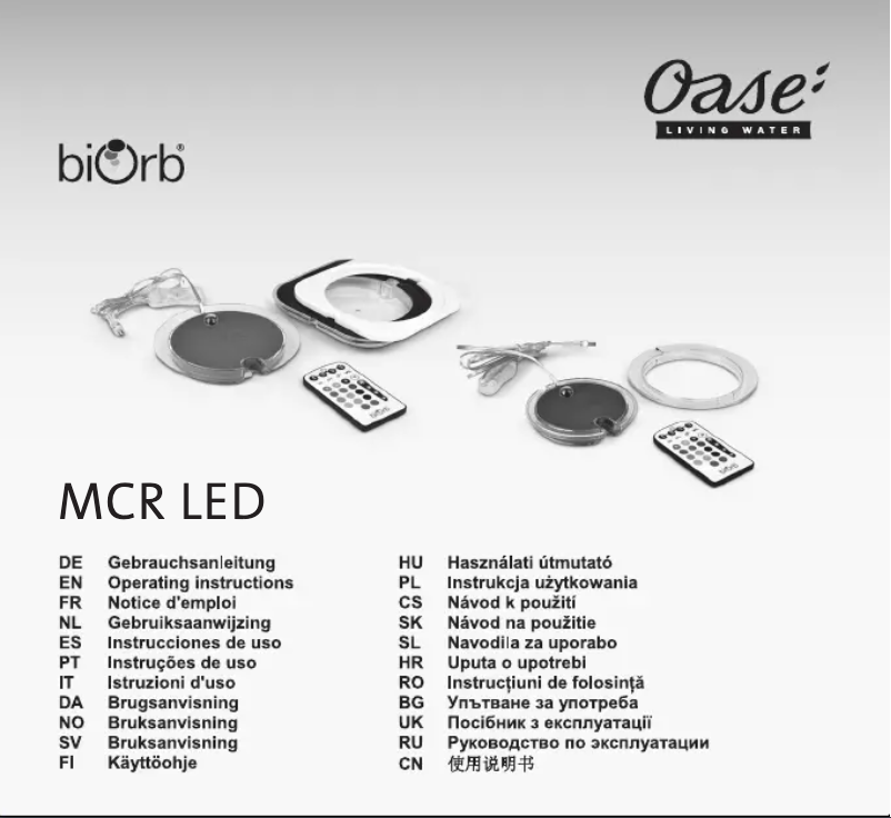 Page 1 de la notice Manuel utilisateur Oase biOrb TUBE 30