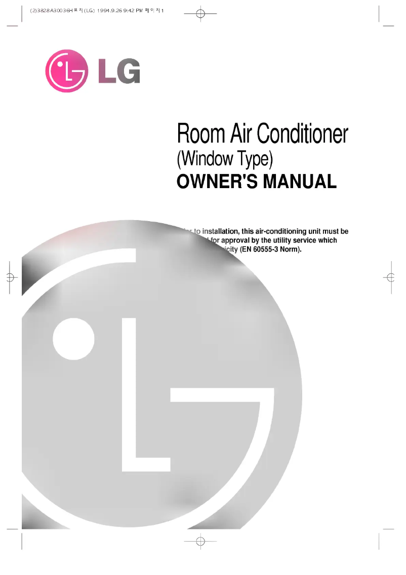 Page 1 of the manual User Manual LG LWH0560ACG