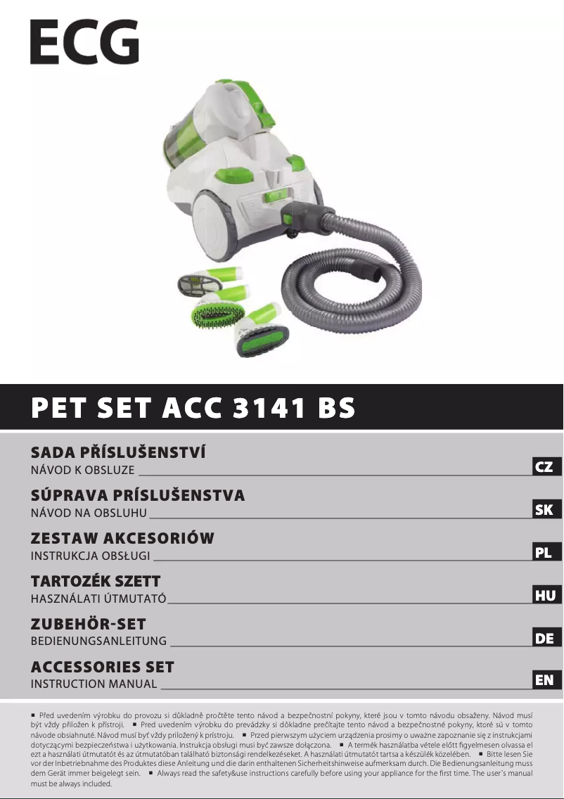 Página 1 del manual Manual de usuario ECG PET ACC 3141 BS