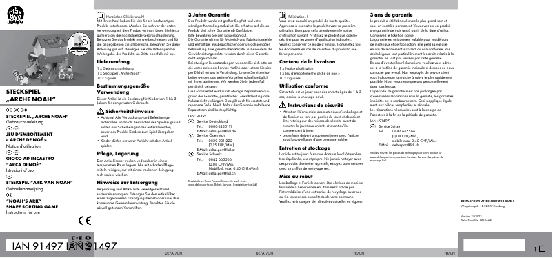 Image de la première page du manuel de l'appareil IAN 91497