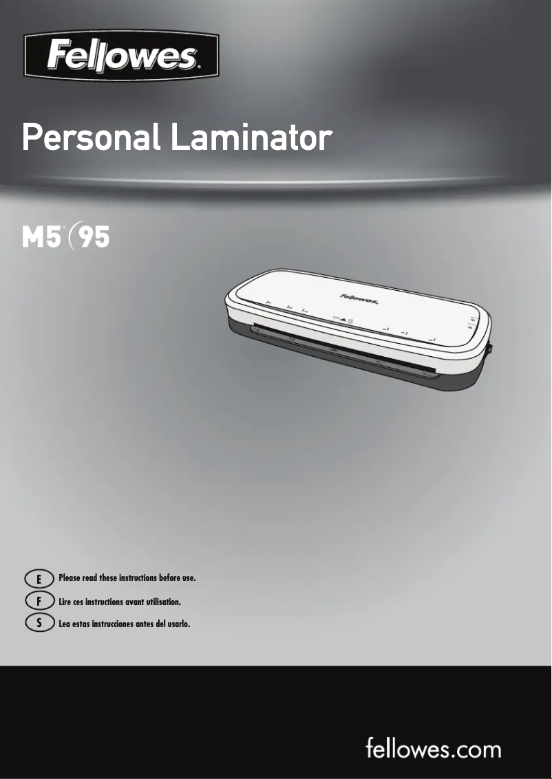 Page 1 de la notice Manuel utilisateur Fellowes M5 95