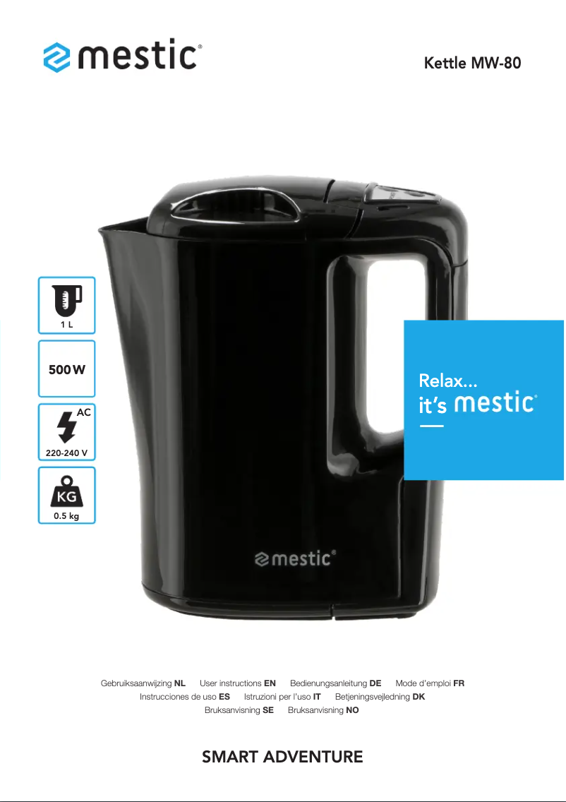 Page 1 de la notice Manuel utilisateur Mestic MWC-80