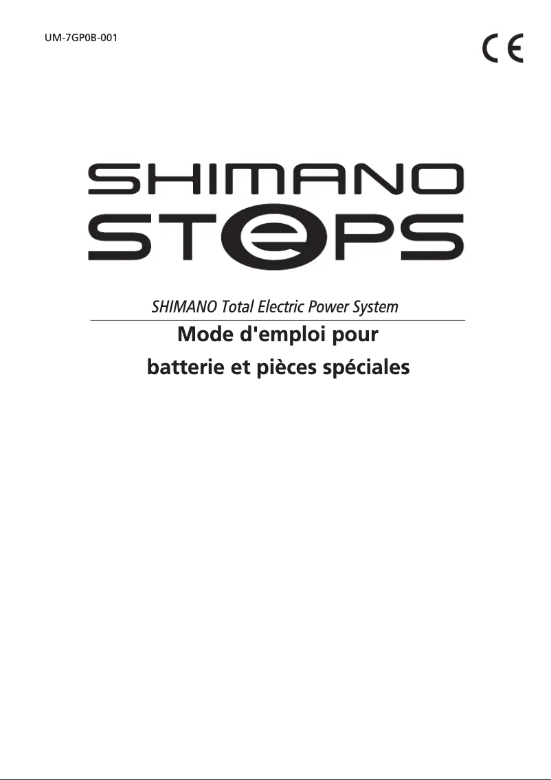 Page 1 de la notice Manuel utilisateur Shimano EC-E6000-9