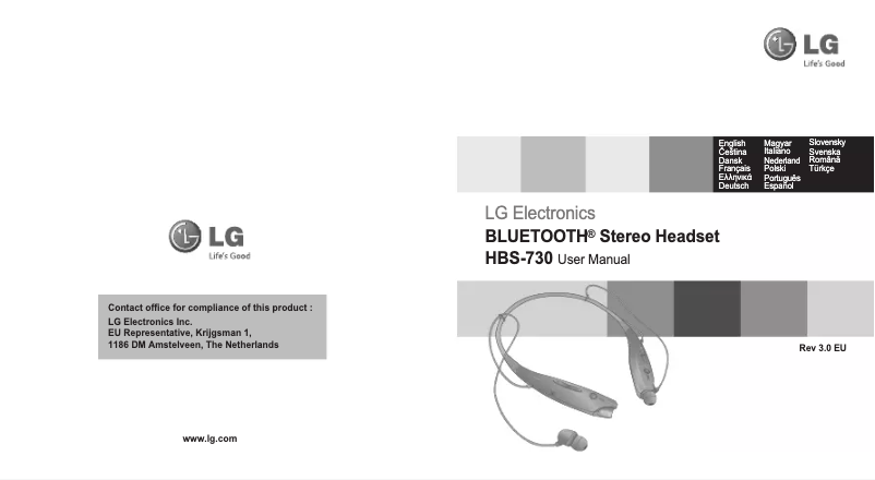 Page 1 of the manual User Manual LG Tone+ HBS-730