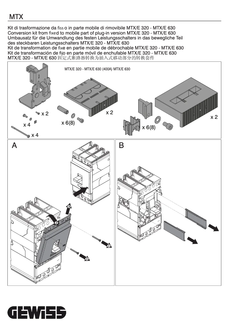 Page 1 de la notice Manuel utilisateur Gewiss GWD8055