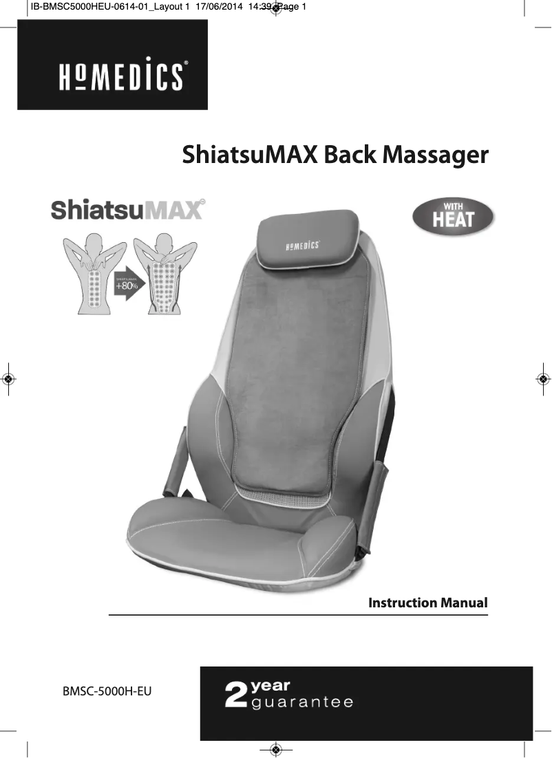 Page 1 de la notice Manuel utilisateur Homedics BMSC-5000H-EU