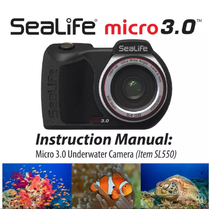 Page 1 de la notice Manuel utilisateur Sealife Micro 3.0