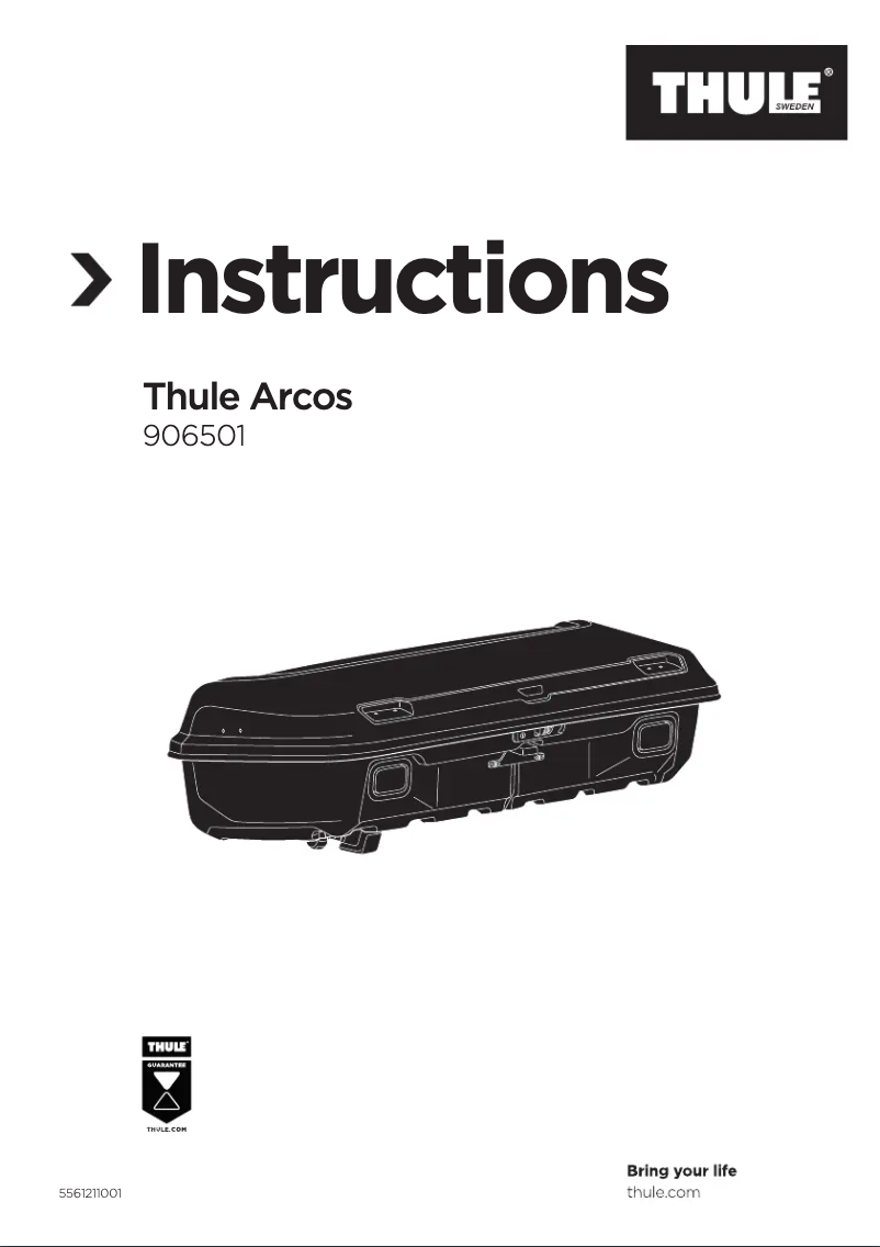 Page 1 de la notice Manuel utilisateur Thule Arcos Box