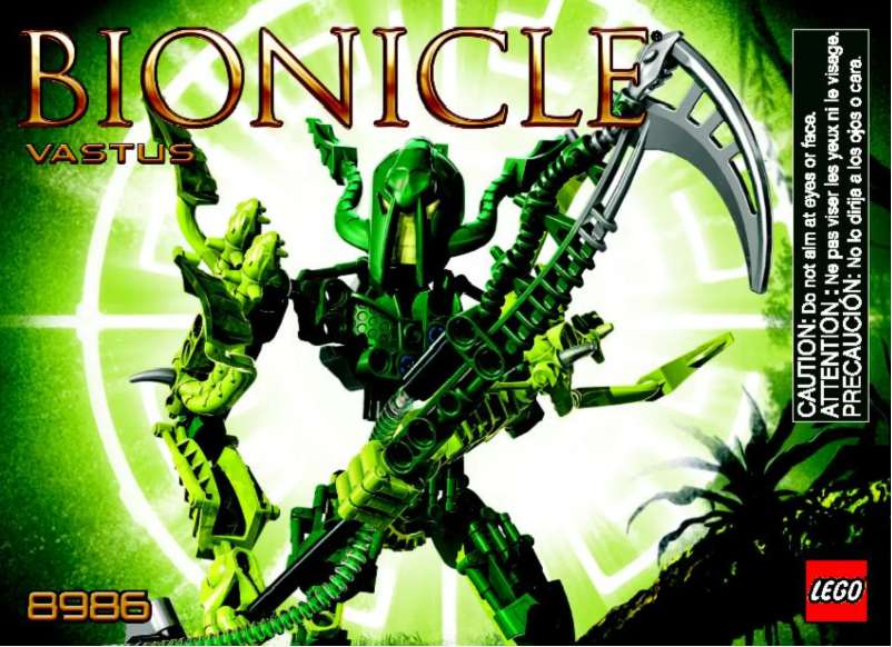 Page 1 de la notice Manuel utilisateur Lego Bionicle 8986
