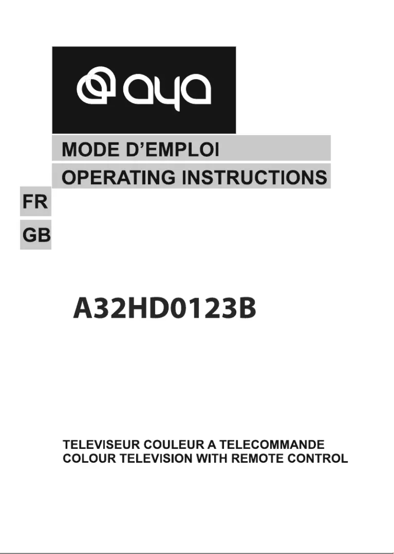 Page 1 de la notice Manuel utilisateur AYA A32HD0123B