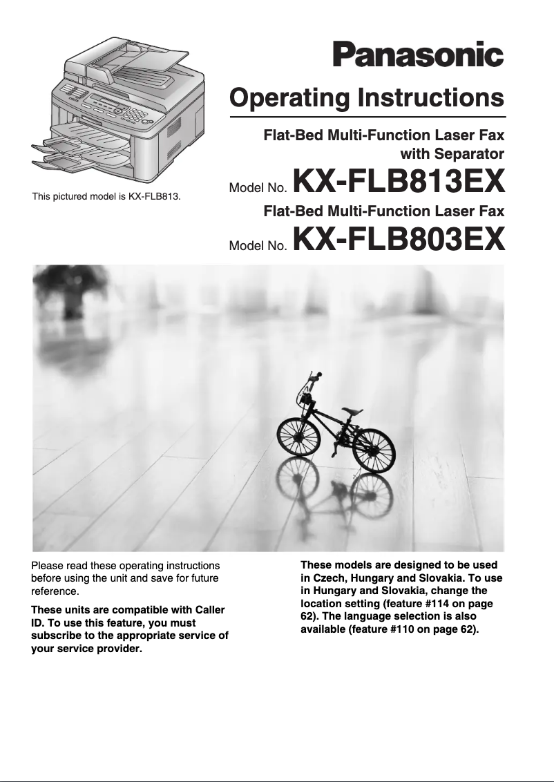 Página 1 del manual Manual de usuario Panasonic KX-FLB803EX