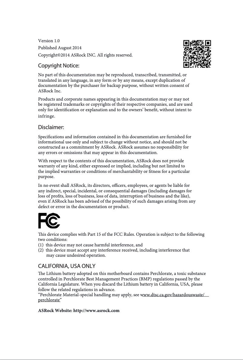 Página 1 del manual Manual de usuario Asrock H97 Anniversary