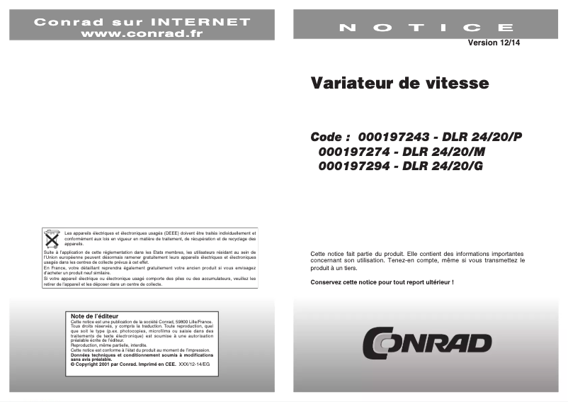 Page 1 de la notice Manuel utilisateur EPH Elektronik DLR 24/20/P