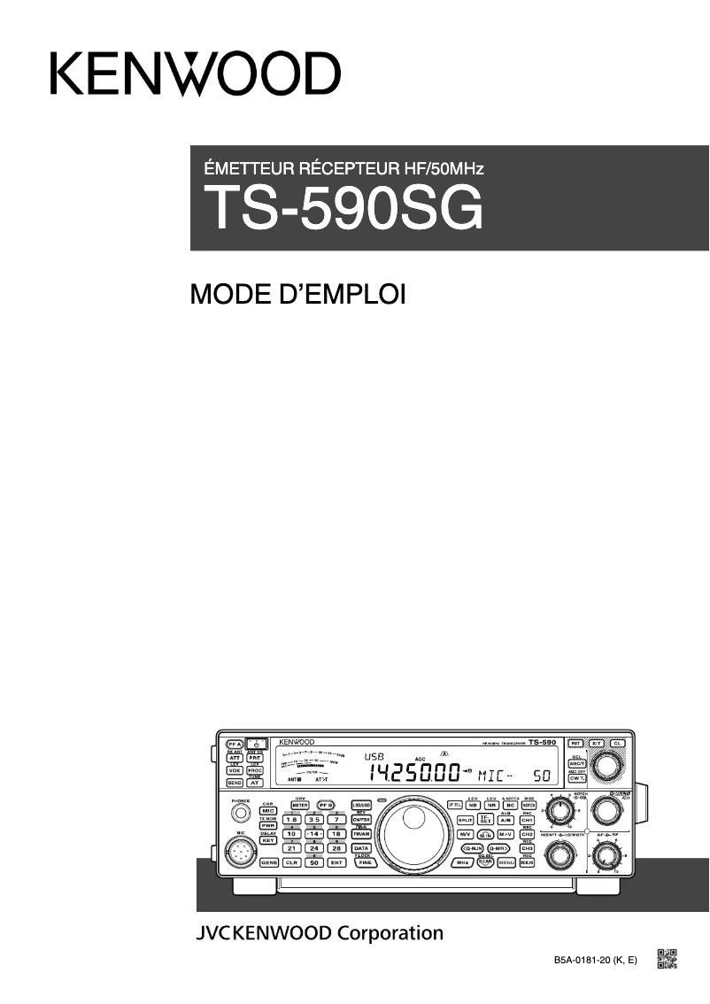 Image de la première page du manuel de l'appareil TS-590SG