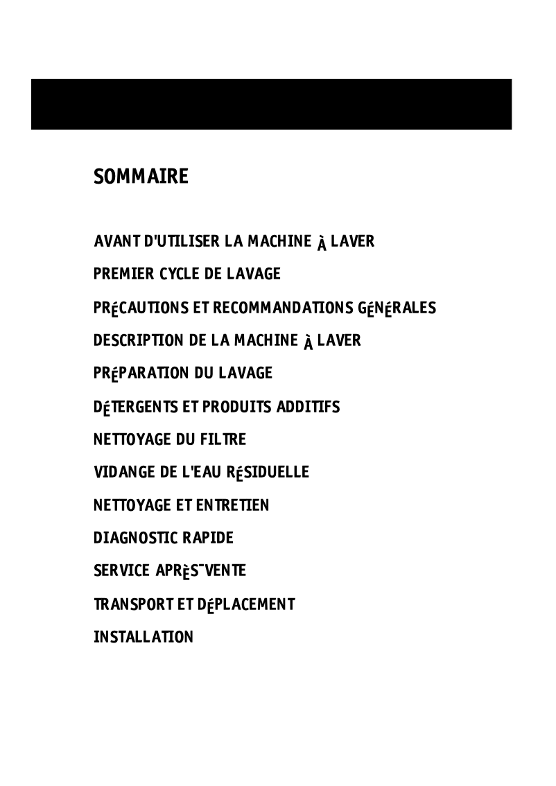 Page 1 de la notice Manuel utilisateur Whirlpool AWA 5908