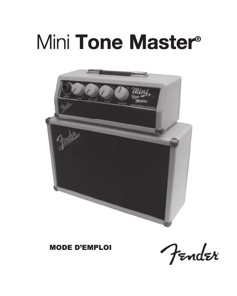 Page 1 de la notice Manuel utilisateur Fender Mini Tone Master