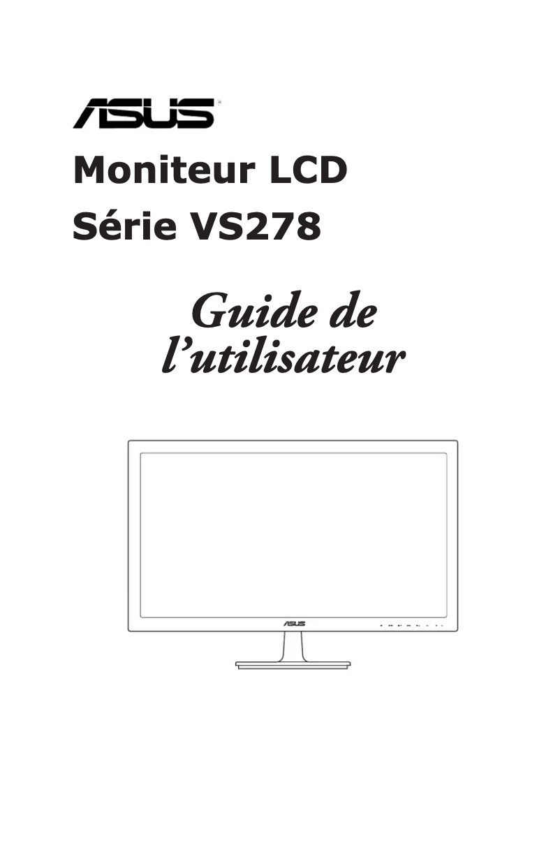 Page 1 de la notice Manuel utilisateur Asus VS278Q