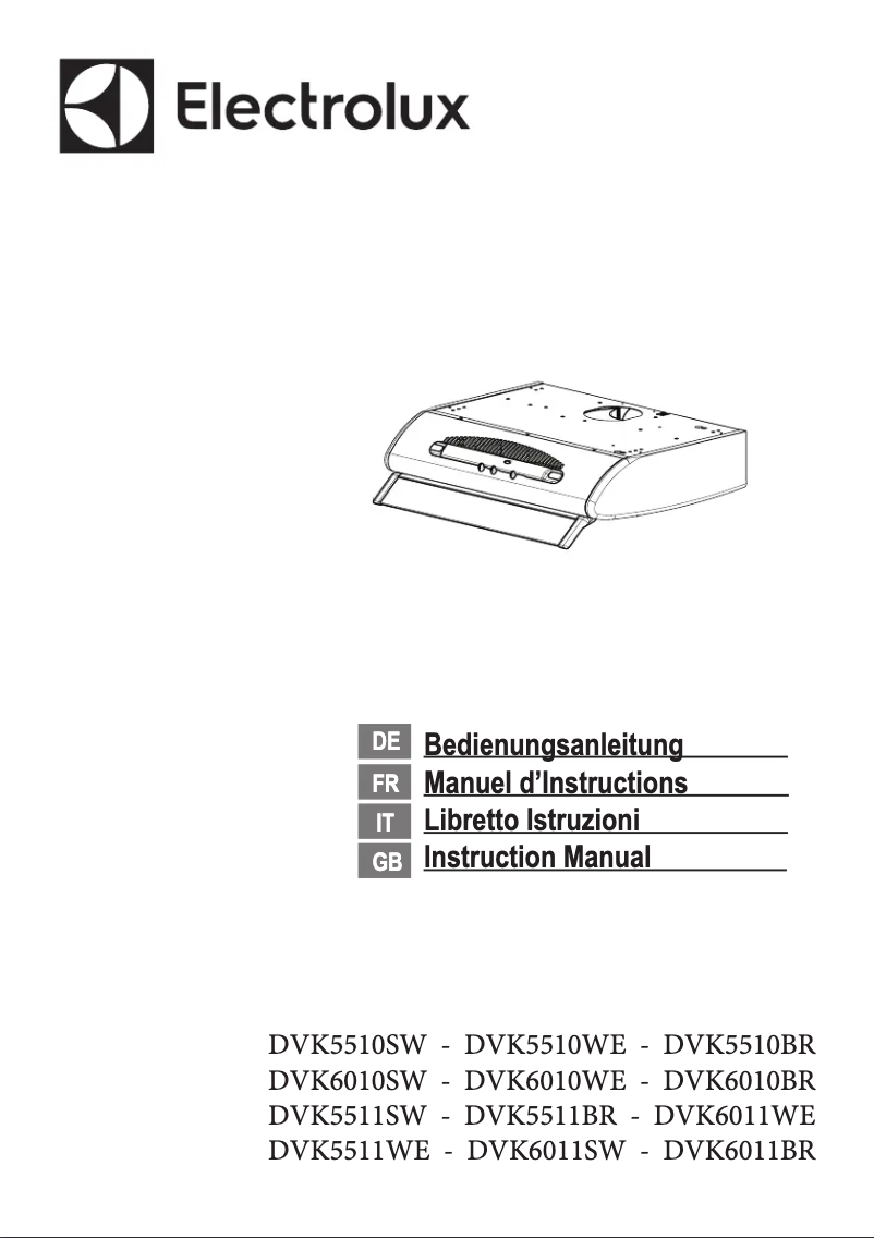 Page 1 de la notice Manuel utilisateur Electrolux DVK5511SW