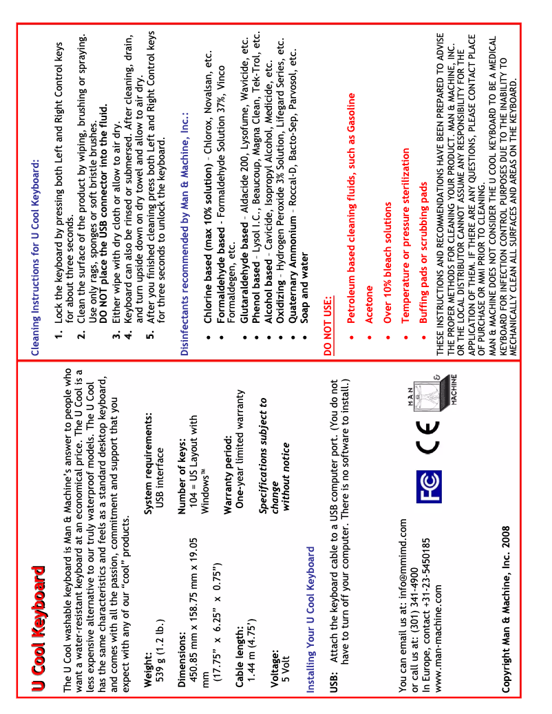 Image de la première page du manuel de l'appareil U Cool