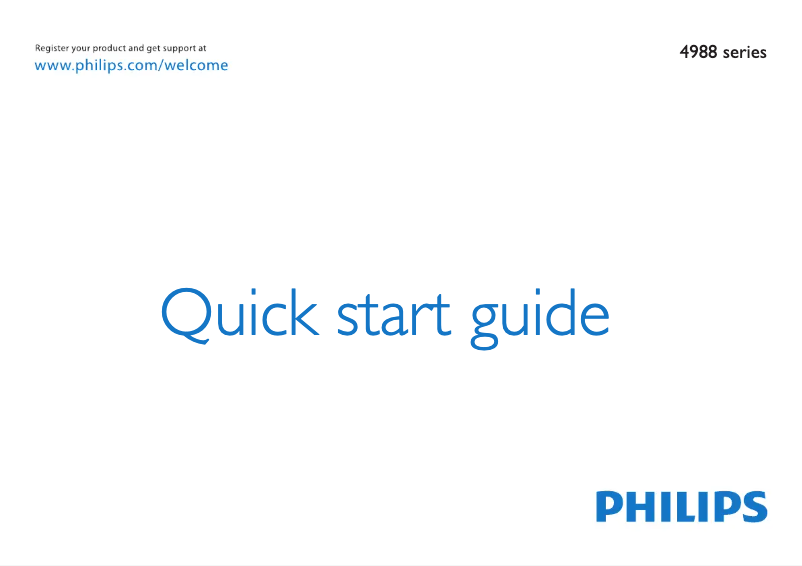 Página 1 del manual Guía de inicio rápido Philips 46PFL4988T