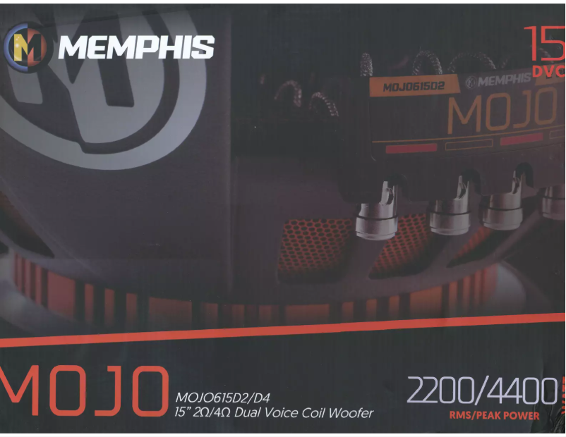 Page 1 de la notice Manuel utilisateur Memphis Audio MOJO615D2