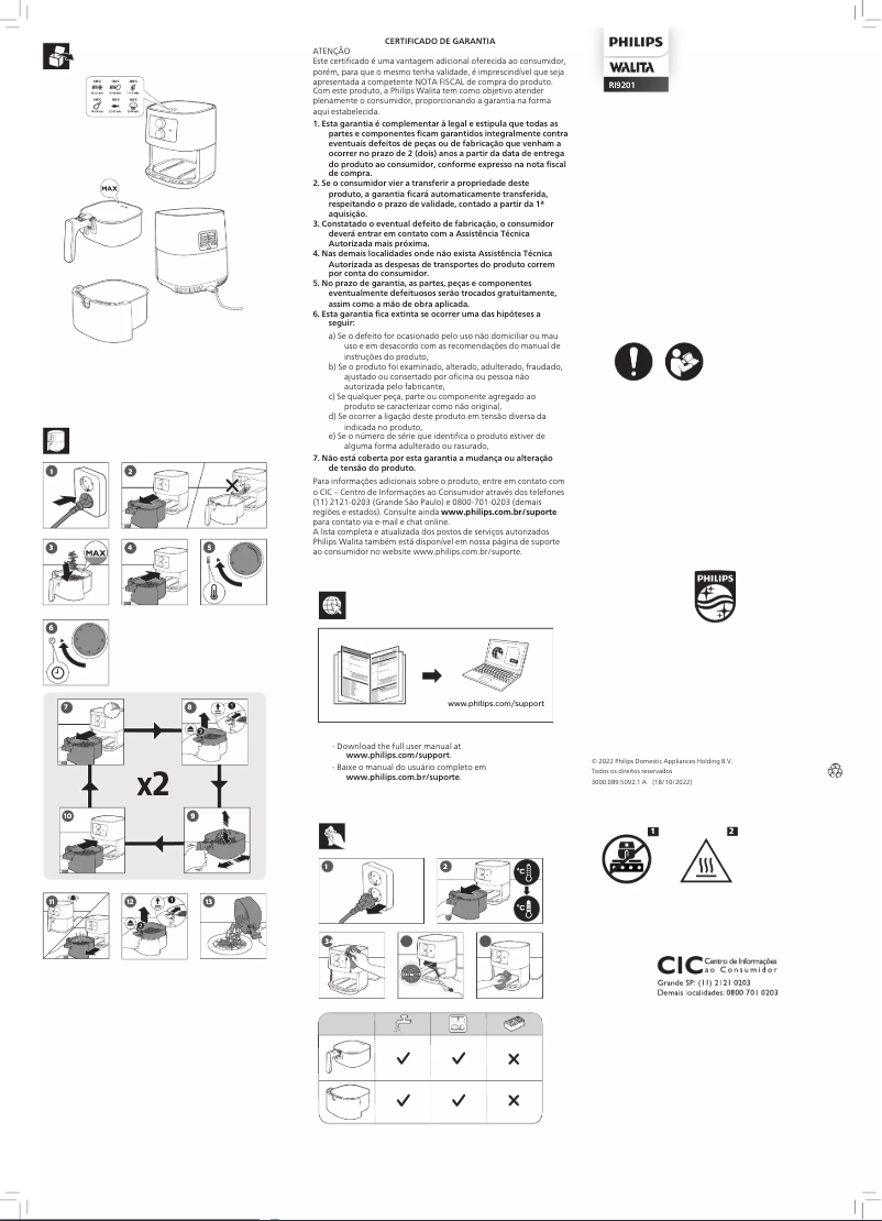 Page 1 de la notice Manuel utilisateur Philips Walita RI9201