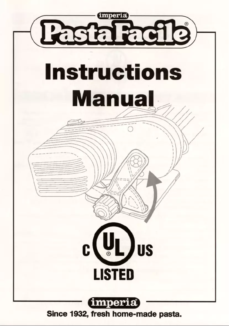 Página 1 del manual Manual de usuario Imperia PastaFacile