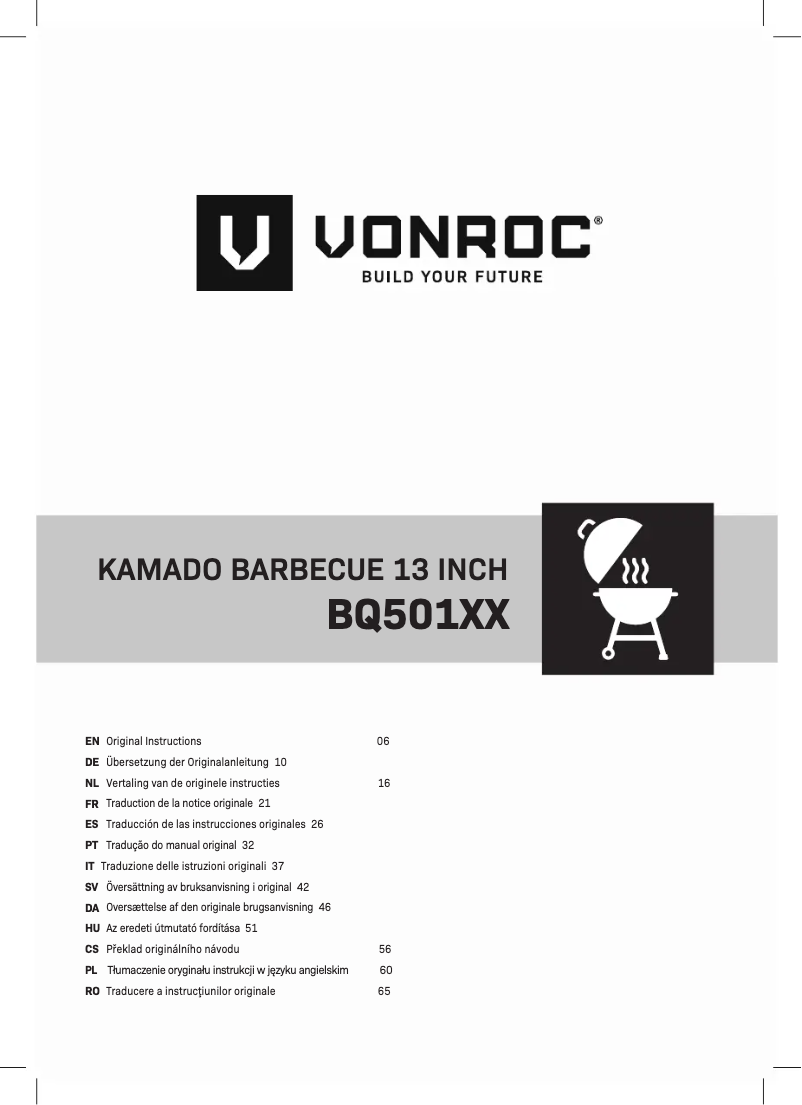 Page 1 de la notice Manuel utilisateur Vonroc BQ501XX