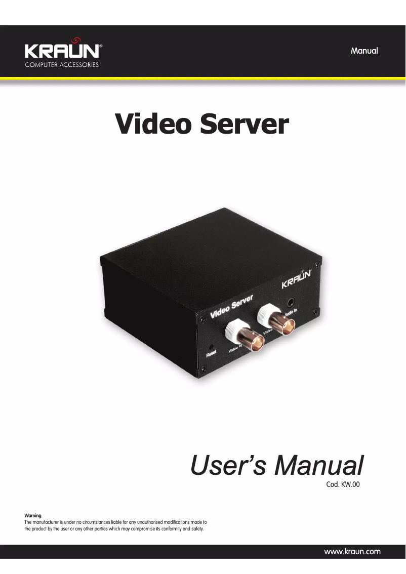 Page 1 de la notice Manuel utilisateur Kraun KW.00