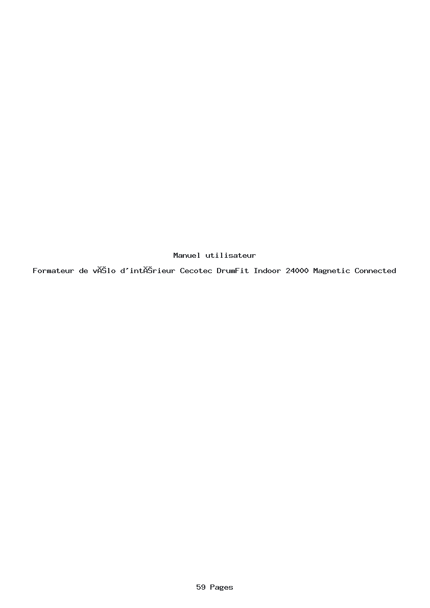 Page 1 de la notice Manuel utilisateur Cecotec DrumFit Indoor 24000 Magnetic Connected