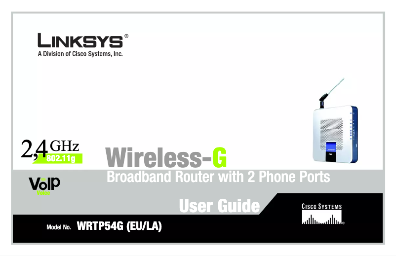 Page 1 de la notice Manuel utilisateur Linksys WRTP54G