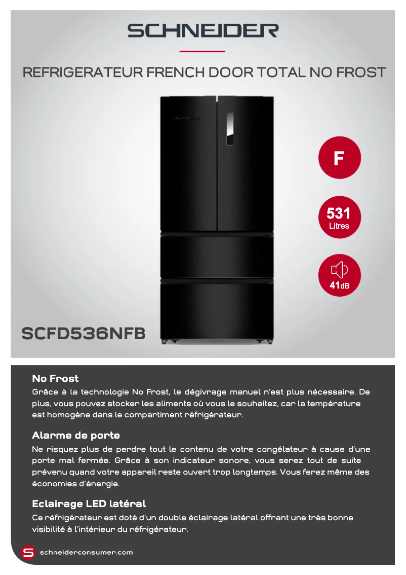 Página 1 del manual Ficha técnica Schneider SCFD536NFB