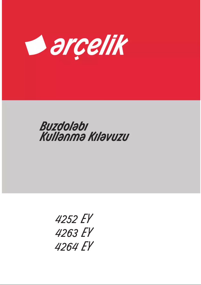 Page 1 de la notice Manuel utilisateur Arçelik 4264 EY
