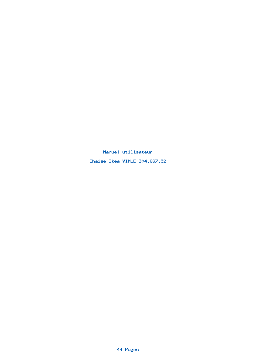 Page 1 de la notice Manuel utilisateur Ikea VIMLE 304.667.52