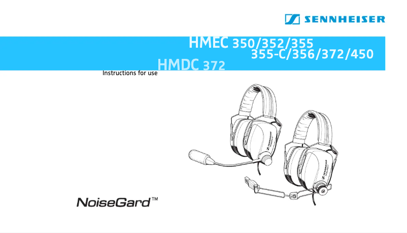 Page 1 de la notice Manuel utilisateur Sennheiser HMEC 372