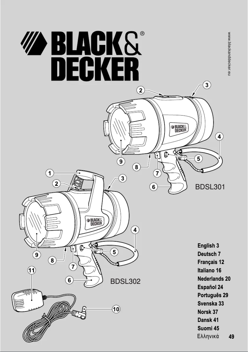 Página 1 del manual Manual de usuario Black & Decker BDSL302