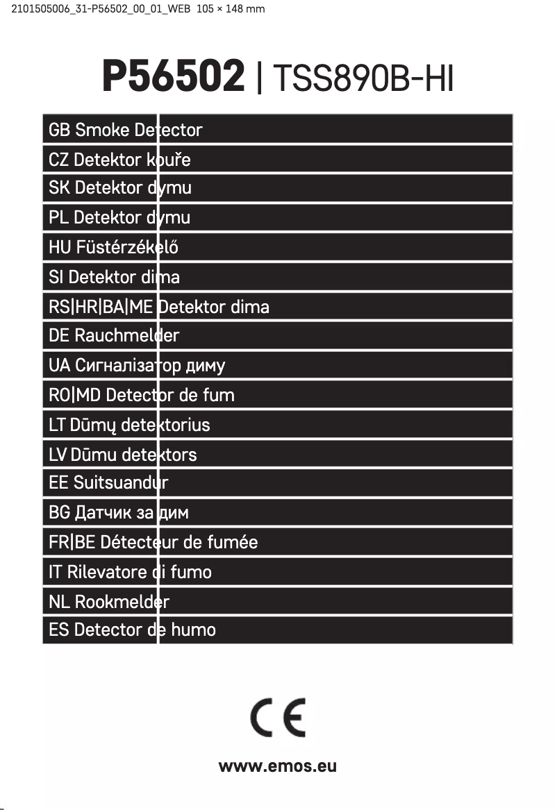 Page 1 de la notice Manuel utilisateur Emos P56502