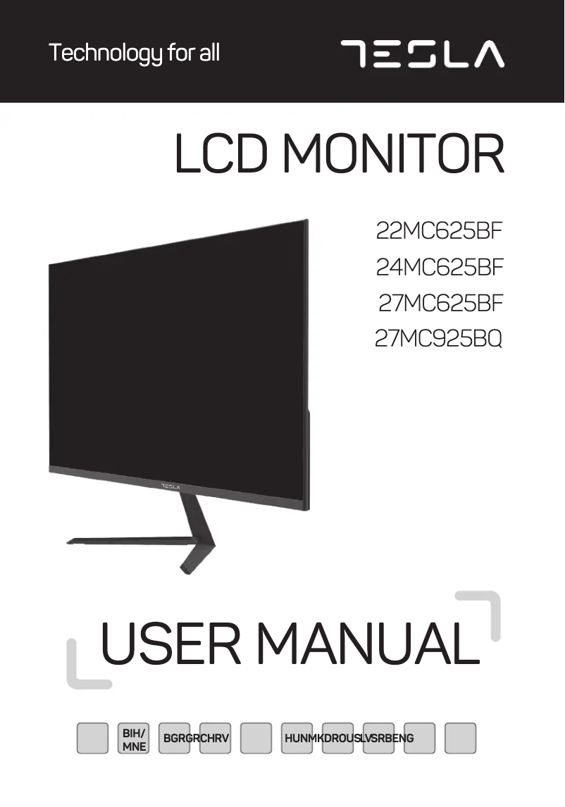 Page 1 de la notice Manuel utilisateur Tesla 27MC925BQ