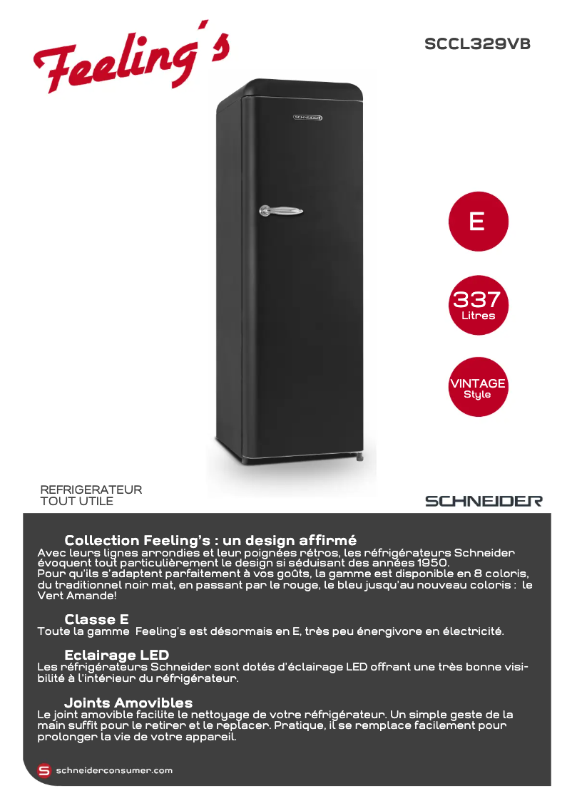 Página 1 del manual Ficha técnica Schneider SCCL329VB