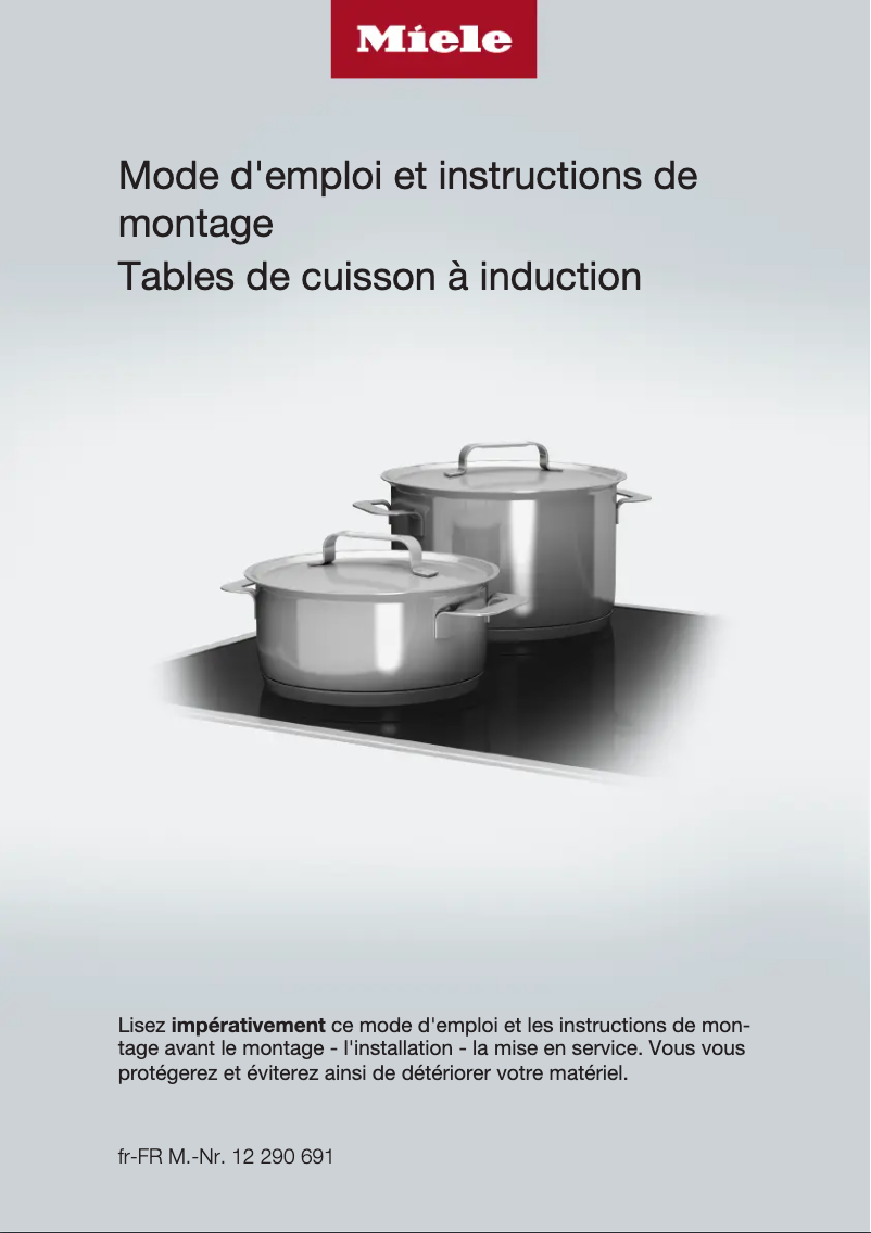 Page 1 de la notice Fiche technique Miele KMDA 7473 FL