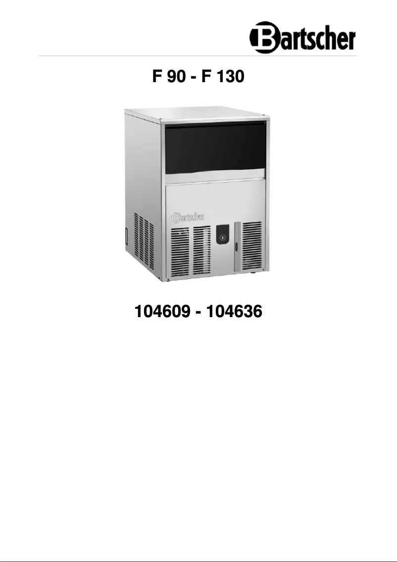 Page 1 de la notice Manuel utilisateur Bartscher F 130