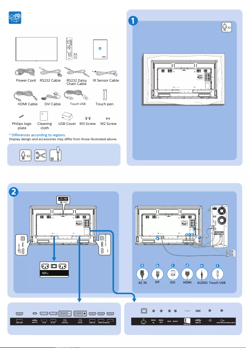 Page n°1 - Guide de démarrage rapide Philips 75BDL3552T