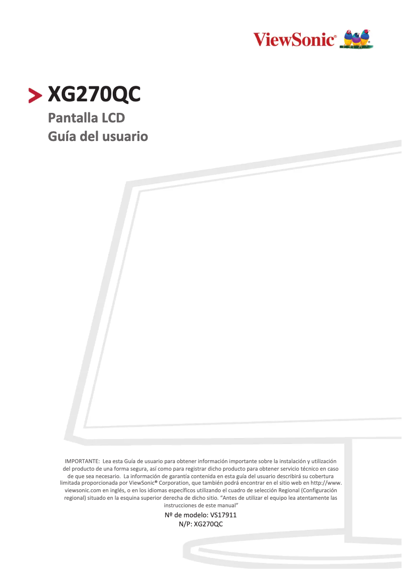 Página 1 del manual Manual de usuario Viewsonic XG270QC