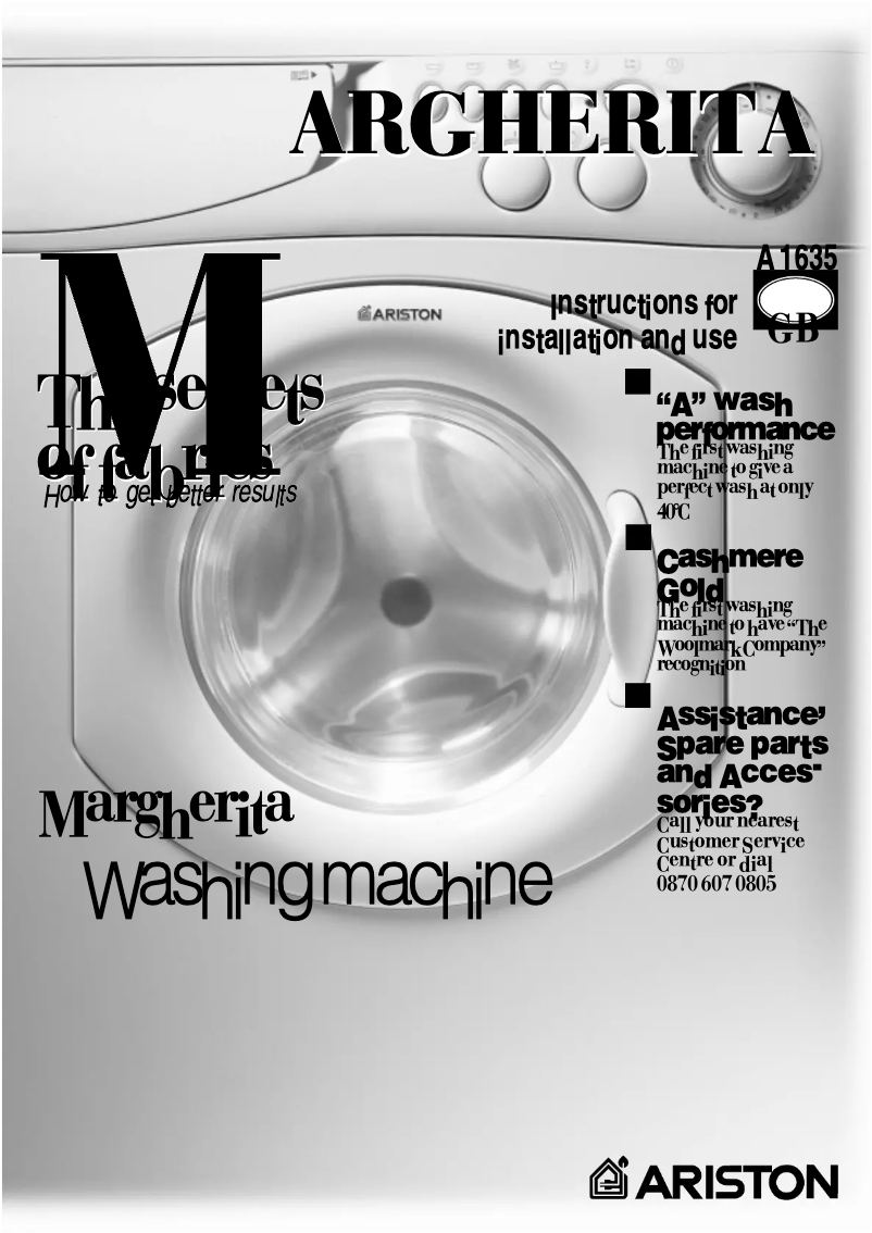 Página 1 del manual Manual de usuario Ariston Thermo A1635