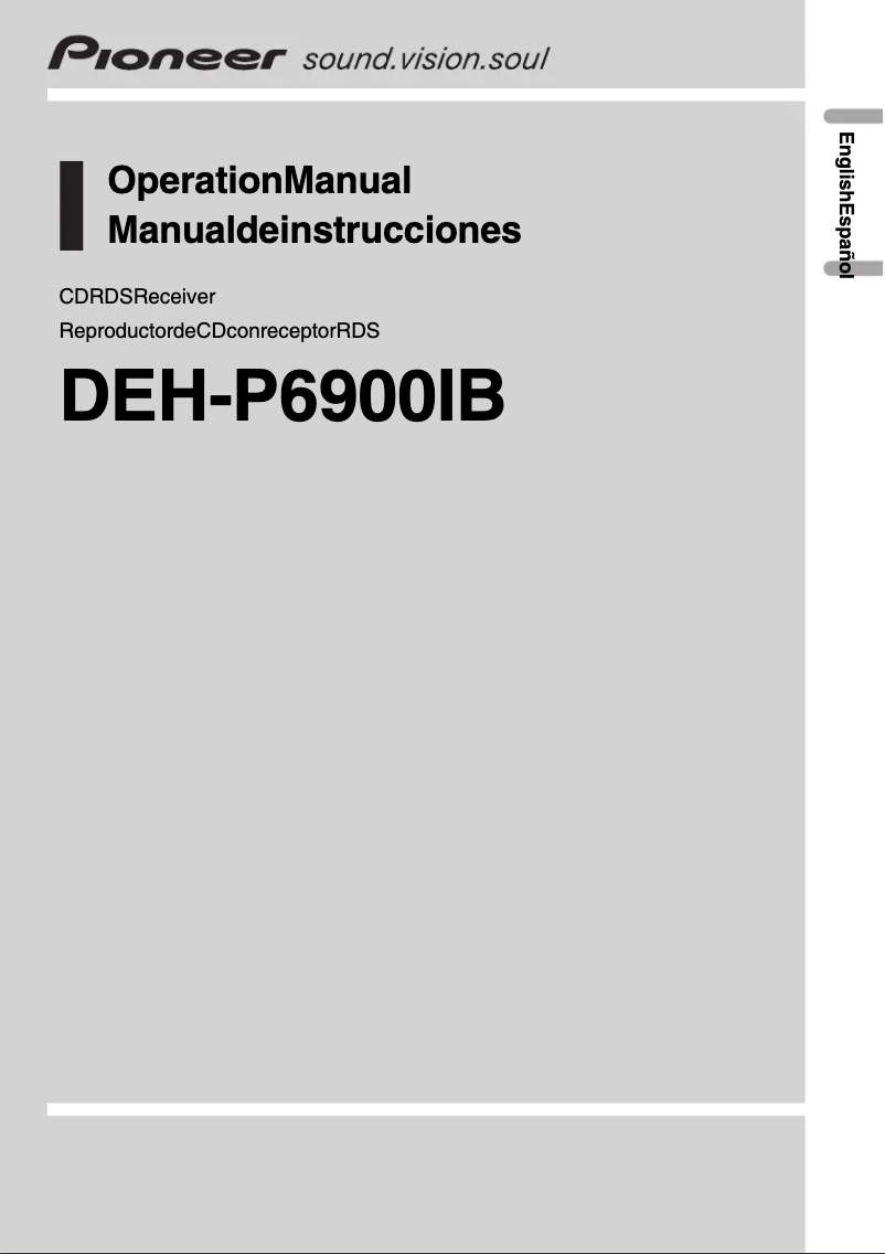 Página 1 del manual Manual de usuario Pioneer DEH-P6900IB