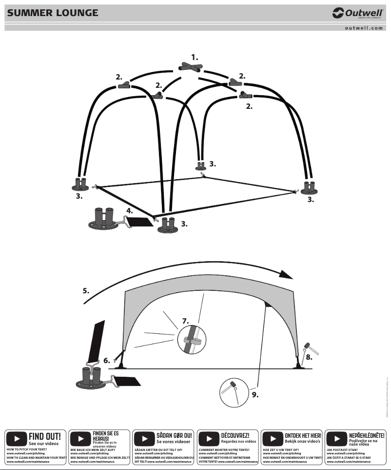 Page 1 de la notice Manuel utilisateur Outwell Summer Lounge XL